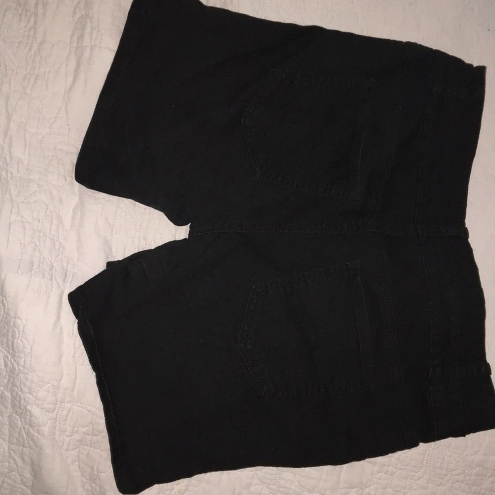 Silver crush black jean shorts